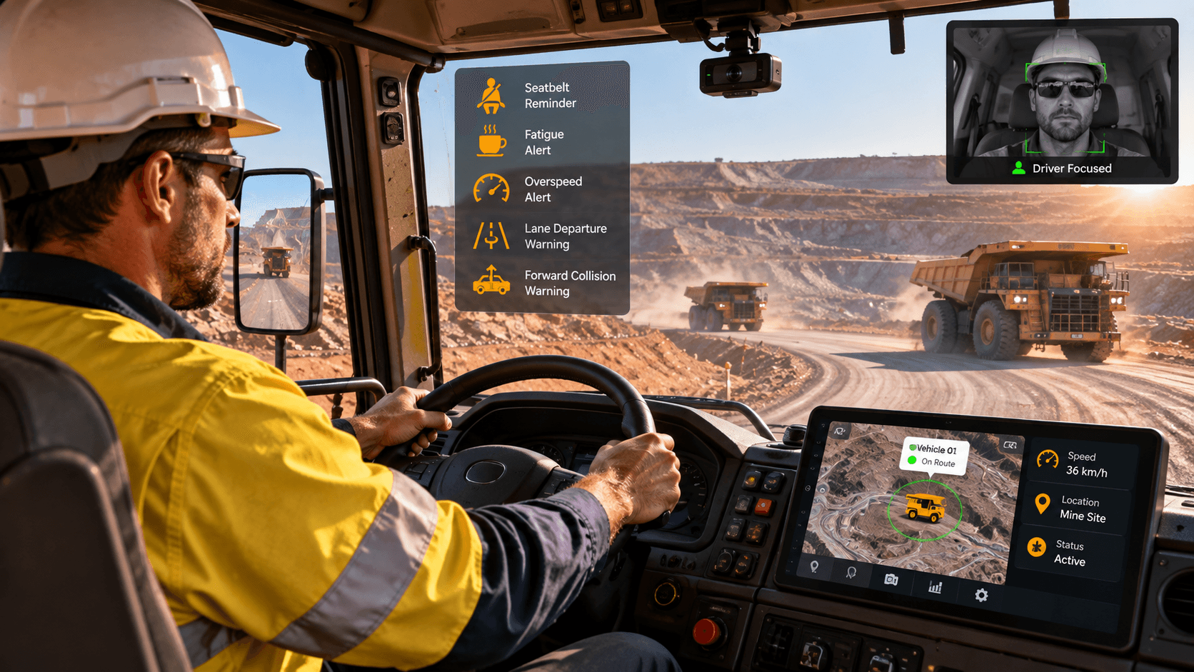 Mining 4WD fitted with connected video telematics