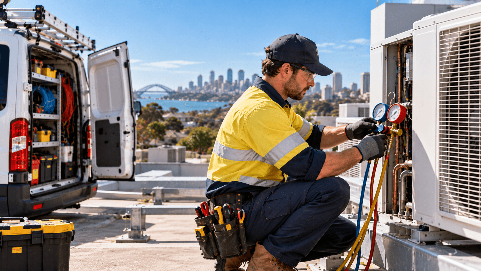 HVAC & Refrigeration mobile field service vehicles and technicians